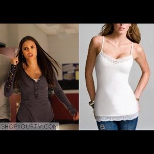 Express lace trim cami ASO Elena Gilbert